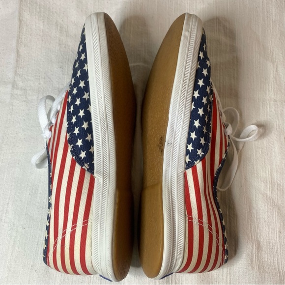 Keds Women’s Sz 7.5 Patriotic American Flag Sneaker Star’s and  Stripes Terry - Picture 8 of 9